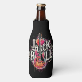 Enfriador De Botellas Me encanta la pintura de guitarra eléctrica Rock N