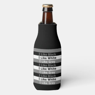 Enfriador De Botellas Me gusta el diseño de rayas en color negro blanco