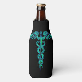 Enfriador De Botellas Médica de enfermería Caduceus Médico Turquesa Negr