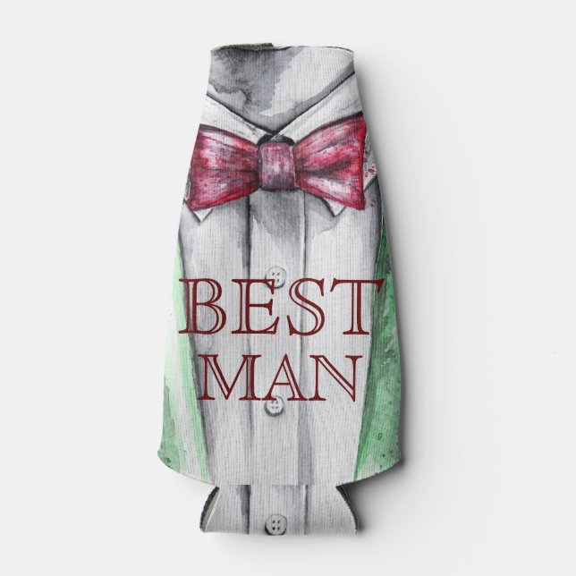 Enfriador De Botellas Mejor boda de hombre (Anverso)