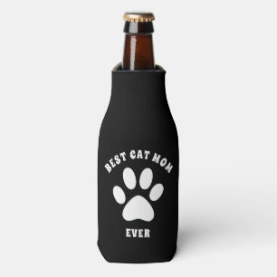 Enfriador De Botellas Mejor Gato Mamá Personalizado Texto Personalizado
