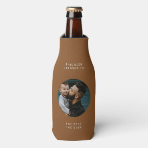 Enfriador De Botellas Mejor Papá Nunca   Foto Personalizado y texto Día 