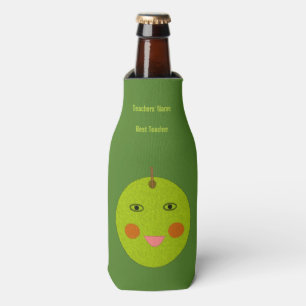 Enfriador De Botellas Mejor profesor feliz Personalizado de Apple