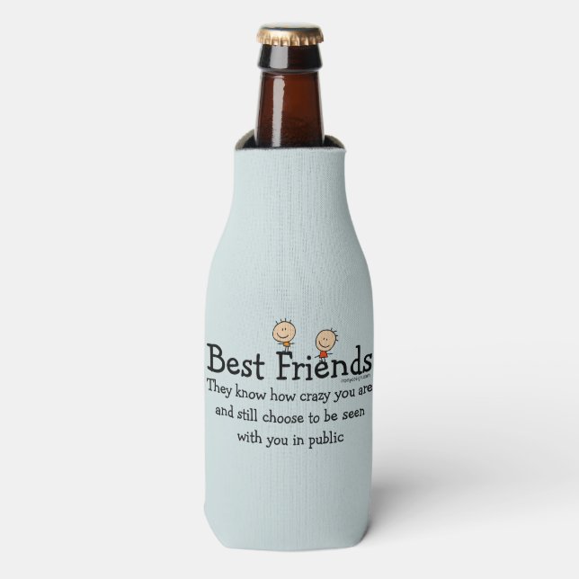 Enfriador De Botellas Mejores amigos (Frente de la botella)