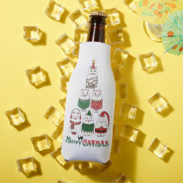 Enfriador De Botellas Merry Catmas Funny Navidades Kitten