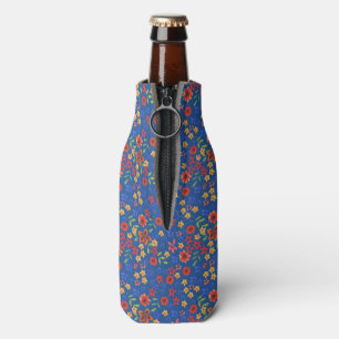 Enfriador De Botellas Miniimpresión floral retro de moda sobre el refrig