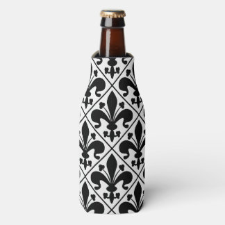 Enfriador De Botellas Moda Flor blanca y negra de Lis