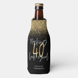 Enfriador De Botellas moda personalizado moderna de 40 años negro y oro
