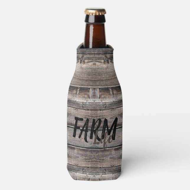 Enfriador De Botellas moda rústica GRANJA VIDA en escritura (Frente de la botella)