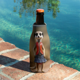 Enfriador De Botellas Moda y estilo: Chica de Meerkat en falda y chaquet