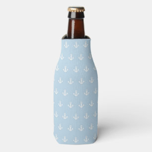 Enfriador De Botellas Modelo con las anclas blancas en azul