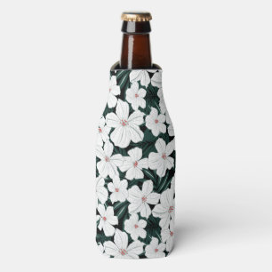 Enfriador De Botellas Modelo de flores tropical blanco