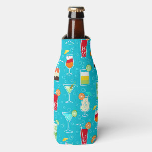 Enfriador De Botellas Modelo del cóctel en fondo verde azulado