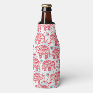 Enfriador De Botellas Modelo étnico rojo del elefante