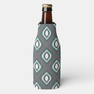 Enfriador De Botellas Modelo tribal del ikat retro geométrico