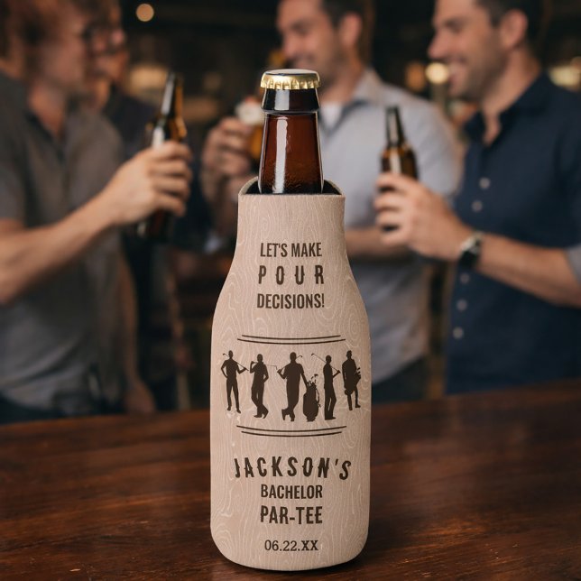 Enfriador De Botellas Modern Golf Bachelor Par-tee Bachelor Party  (Modern Golf Bachelor Par-tee Bachelor Party Bottle Cooler)