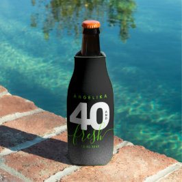 Enfriador De Botellas Moderna Girly verde brillante 40 y fresco