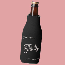 Enfriador De Botellas Moderno 30 Treinta Años Rosa Negro