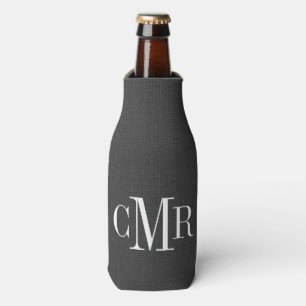 Enfriador De Botellas Monograma clásico de carbón vegetal ruso