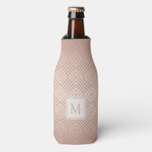 Enfriador De Botellas Monograma color de rosa de lujo del modelo del oro