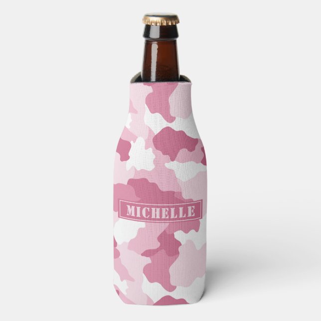 Enfriador De Botellas Monograma de Camo Rosa Girona (Frente de la botella)