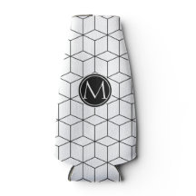 Monograma elegante en blanco y negro