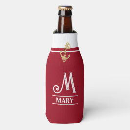 Enfriador De Botellas Monograma Rojo