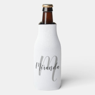 Enfriador De Botellas Monograma y nombre personalizados de escritura mod