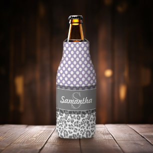Enfriador De Botellas Monogramas del Personalizado del patrón de impres