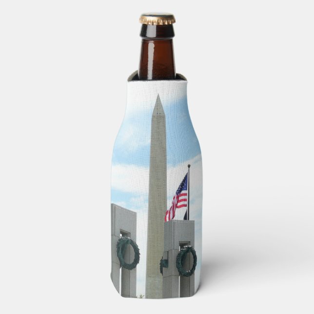 Enfriador De Botellas Monumento a Washington y Monumento a la Segunda Gu (Frente de la botella)