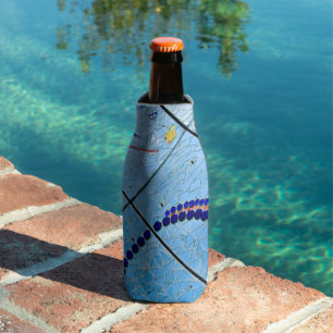 Enfriador De Botellas Mosaico azul