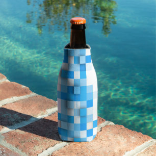 Enfriador De Botellas mosaico de cuadros de SlipperyJoe moderno de tres-