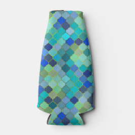 Enfriador De Botellas Mosaico marroquí Aqua Azul