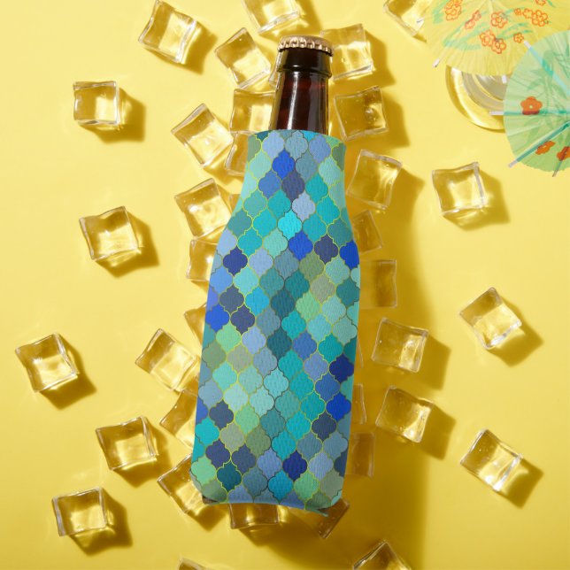 Enfriador De Botellas Mosaico marroquí Aqua Azul (Verano in situ)