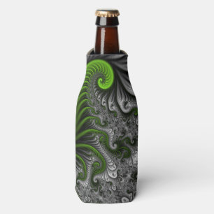 Enfriador De Botellas Mundo de fantasía verde y gris arte abstracto frac