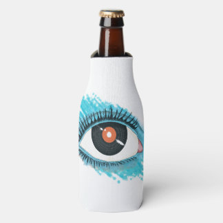 Enfriador De Botellas Musical vision: eye illustration with vinyl record