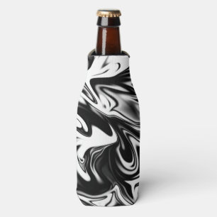 Enfriador De Botellas "Natación cósmica: Elegancia de mármol blanco y ne