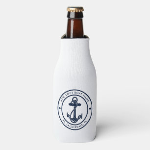 Enfriador De Botellas Nautical Boat Anchor Naval Nombre personalizado az