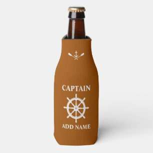 Enfriador De Botellas Nautical Boat Wheel Anchor Oars Capitán Nombre Ru