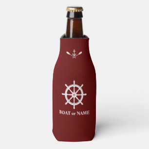 Enfriador De Botellas Nautical Ship Helm Anchor Oars Nombre del barco Ro
