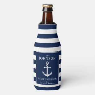 Enfriador De Botellas Nautical Thamed Family Reunion Anchor Personalizad