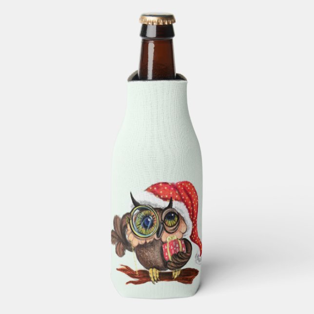Enfriador De Botellas Navidad Owl Bottle Cooler (Frente de la botella)