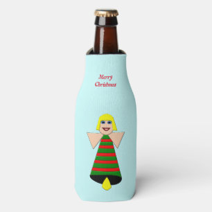 Enfriador De Botellas Navidades Angel Bell Personalizado Frasco