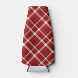 ENFRIADOR DE BOTELLAS NAVIDADES BLANCOS ROJOS PLAID PATTERN
