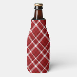 ENFRIADOR DE BOTELLAS NAVIDADES BLANCOS ROJOS PLAID PATTERN