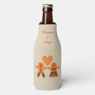 Enfriador De Botellas Navidades Cuidados Gingerbread Pareja Personalizad