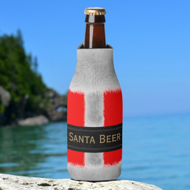 Enfriador De Botellas Navidades de la Santa Cerveza de julio (Perfect for your beer at Christmas in July (or the one in December) Just add your name)