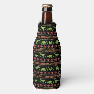 Enfriador De Botellas Navidades Dinosaurios Knit Bordado Monogramado