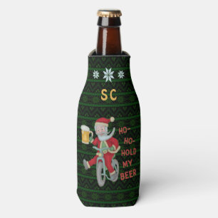 Enfriador De Botellas Navidades divertidos Santa Claus Beer Humor Monogr