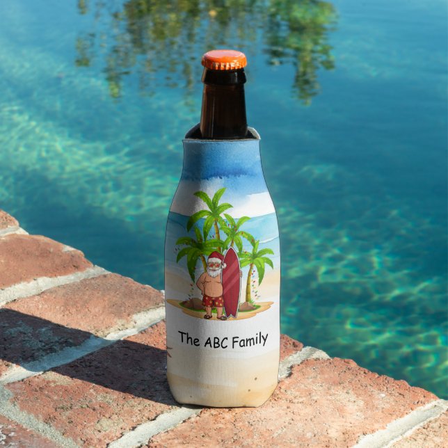 Enfriador De Botellas Navidades en julio con SANTA CLAUS (Piscina in situ)